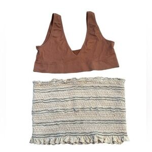 American Eagle Tube Top and Unbranded Bralette Lot of 2 - Womens Size Large